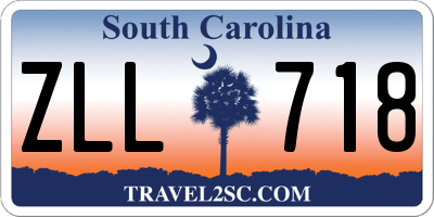 SC license plate ZLL718