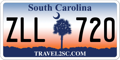 SC license plate ZLL720