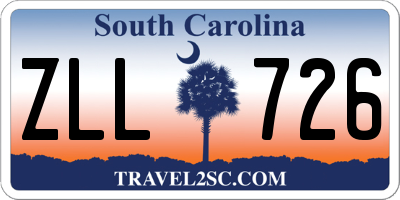 SC license plate ZLL726