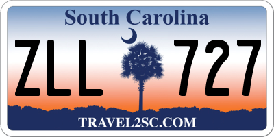 SC license plate ZLL727