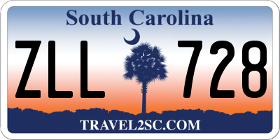 SC license plate ZLL728
