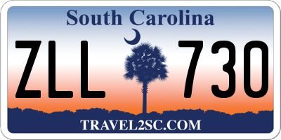 SC license plate ZLL730