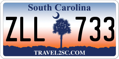 SC license plate ZLL733