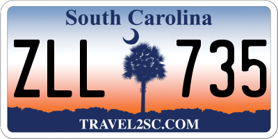 SC license plate ZLL735