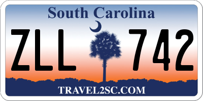 SC license plate ZLL742