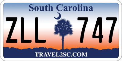 SC license plate ZLL747