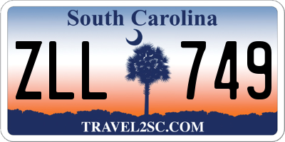 SC license plate ZLL749