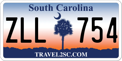 SC license plate ZLL754