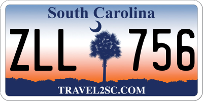 SC license plate ZLL756