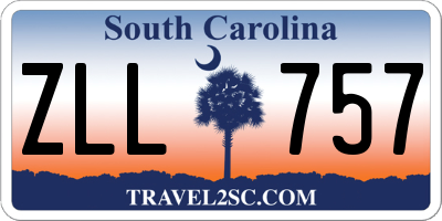 SC license plate ZLL757