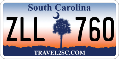 SC license plate ZLL760