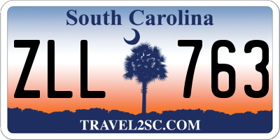 SC license plate ZLL763