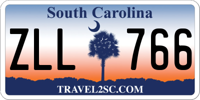 SC license plate ZLL766