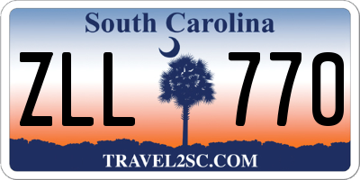 SC license plate ZLL770