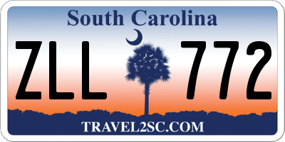 SC license plate ZLL772