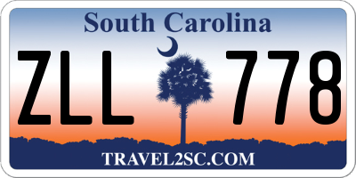 SC license plate ZLL778