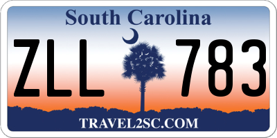 SC license plate ZLL783