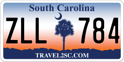 SC license plate ZLL784