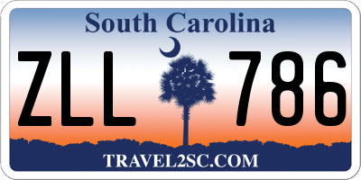 SC license plate ZLL786