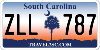 SC license plate ZLL787