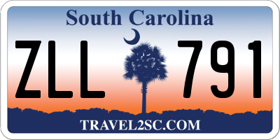 SC license plate ZLL791