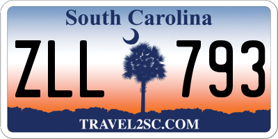 SC license plate ZLL793