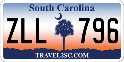 SC license plate ZLL796