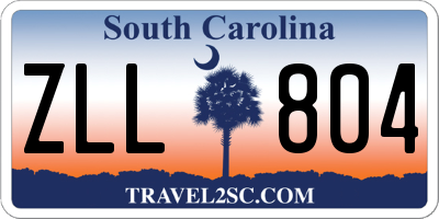 SC license plate ZLL804