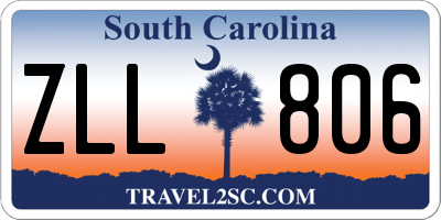 SC license plate ZLL806