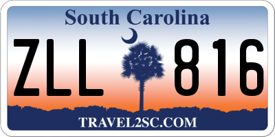 SC license plate ZLL816