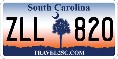 SC license plate ZLL820