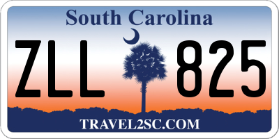 SC license plate ZLL825