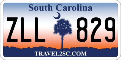 SC license plate ZLL829