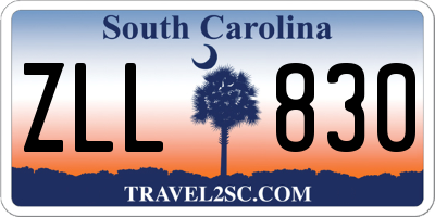 SC license plate ZLL830