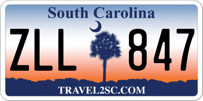 SC license plate ZLL847