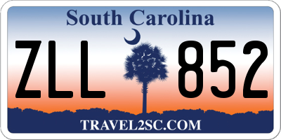 SC license plate ZLL852