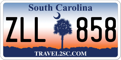 SC license plate ZLL858