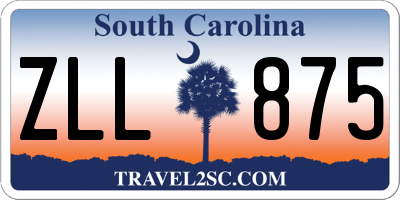 SC license plate ZLL875