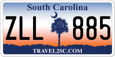 SC license plate ZLL885
