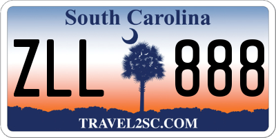 SC license plate ZLL888