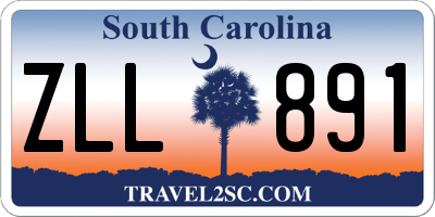 SC license plate ZLL891