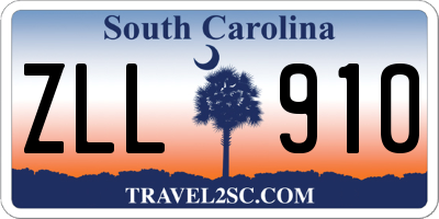 SC license plate ZLL910