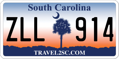 SC license plate ZLL914
