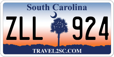 SC license plate ZLL924