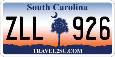 SC license plate ZLL926