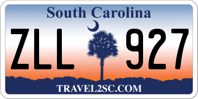 SC license plate ZLL927