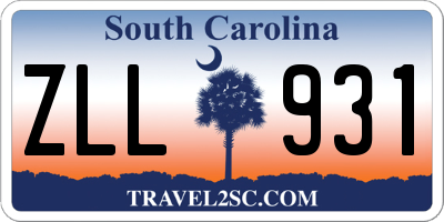 SC license plate ZLL931