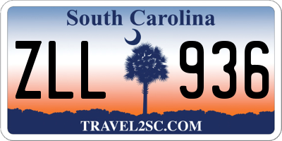 SC license plate ZLL936