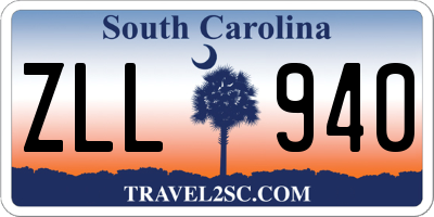 SC license plate ZLL940
