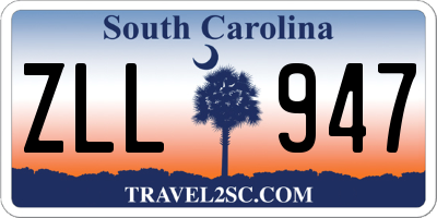 SC license plate ZLL947